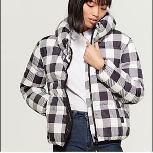 Juicy Couture Black label buffalo plaid puffer jacket size XL